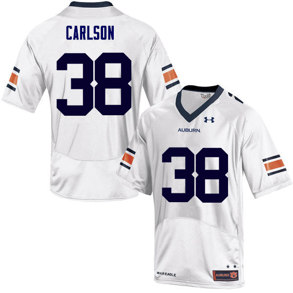 Men's Auburn Tigers #38 Daniel Carlson White College Stitched Football Jersey